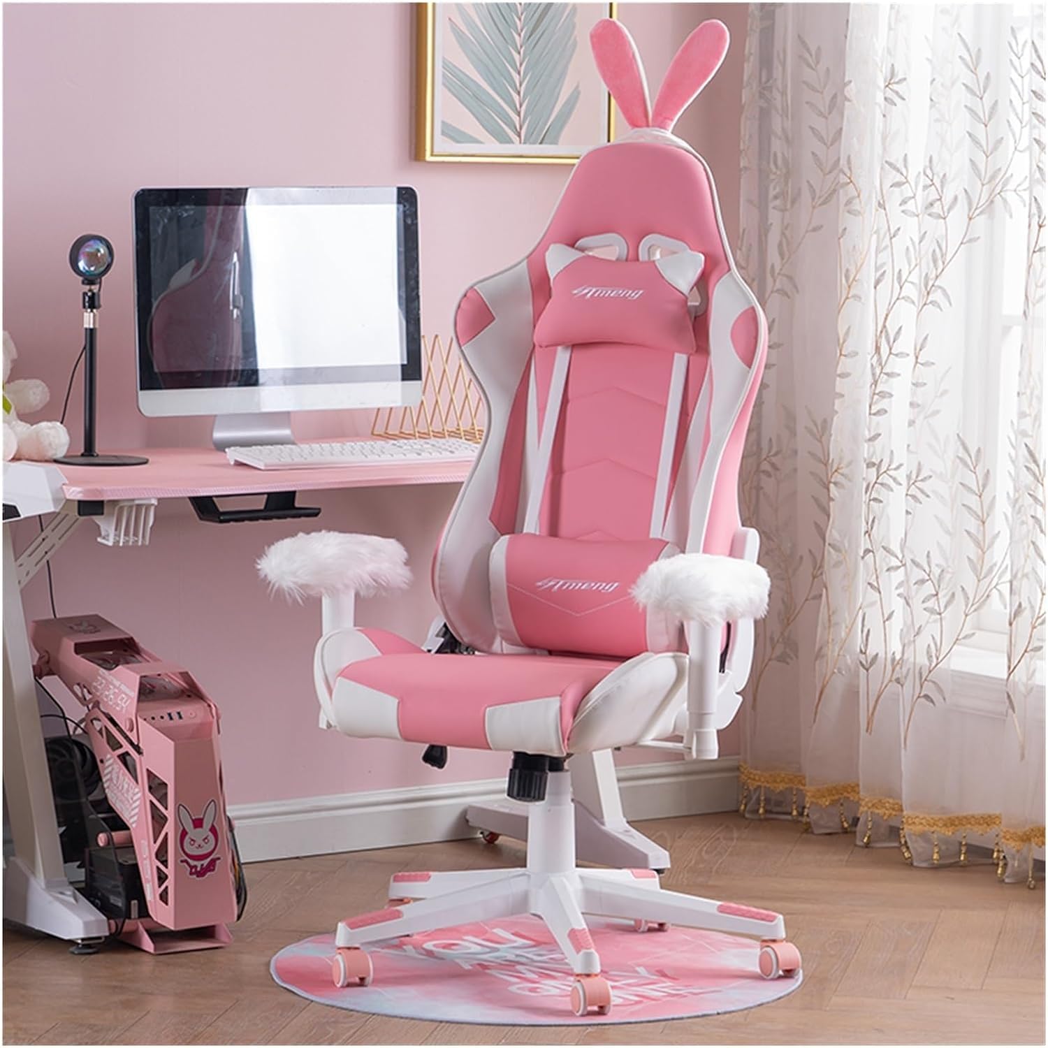 【目玉新作】ピンク デスクチェア 椅子 回転 昇降 肘あり 背もたれあり 楽天市場】【目玉 ピンク デスクチェア 在宅ワーク チェア 椅子